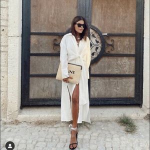 White Zara dress with knit (beach coverup?)